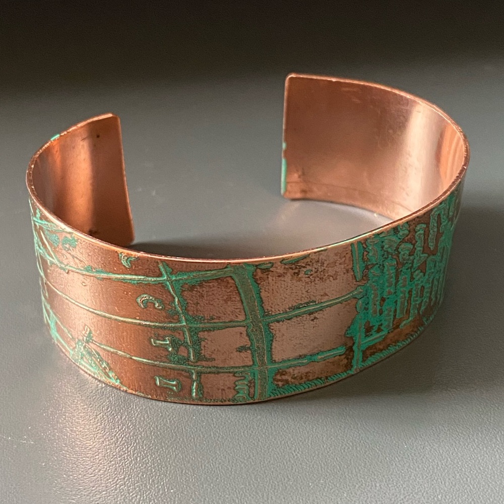 Rustic Copper Cuff Bracelet - Picture 3 of 10